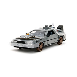 Jada Toys Retour vers le Futur III - Réplique métal 1/24 DeLorean Time Machine Railroad Wheels