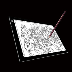 Wewoo Tablette graphique Taille A4 5W 5V LED Trois niveaux de luminosité Panneaux copie acrylique dimmable pour dessin croquis Anime Sketchpad, avec câble USB et prise, Taille: 270x360x5mm