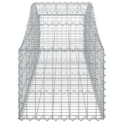 Avis vidaXL Panier de gabions arqué 200x50x40/60 cm Fer galvanisé