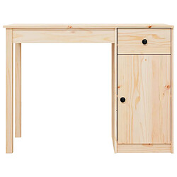 Helloshop26 Bureau table poste de travail meuble d'ordinateur informatique étude 100 x 50 x 75 cm bois massif de pin brun 02_0023367