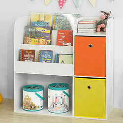 Avis SoBuy KMB37-W Étagère de Rangement pour Livres et Jouets Enfant Bibliothèque avec 2 Paniers