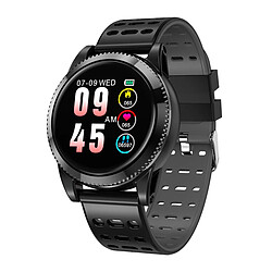 Chrono Smartwatch Bracelet intelligent Montre de pression artérielle avec fréquence cardiaque Étanche Fitness Tracker Tracker d'activité Bluetooth Montre de sport Moniteur de sommeil Podomètre Bracelet intelligent pour iOS Android(noir)