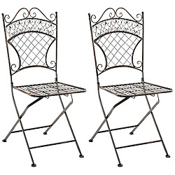 Non Lot de 2 chaises de jardin Adelar