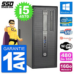 PC Tour HP ProDesk 600 G1 Intel Core i5-4570 RAM 16Go SSD 480Go Windows 10 Wifi - Occasion