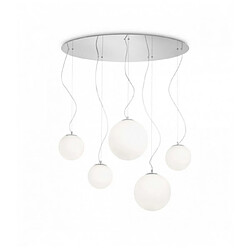 Ideal Lux Suspension Blanche MAPA BIANCO 5 ampoules