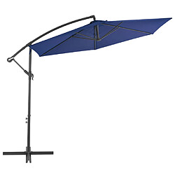 ComfortXL Parasol Déporté Avec Mât En Aluminium 300 Cm Bleu