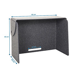 Acheter Cloison acoustique de bureau FLEXMIUT FOLD 80x60x40 pliable / autoportante plastique gris hjh OFFICE