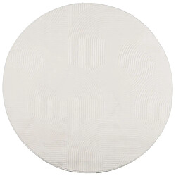 vidaXL Tapis IZA poils courts style scandinave crème Ø 200 cm