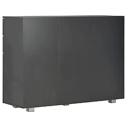 Maison Chic Commode Buffet - Meuble de rangement Noir brillant 107x35x80,5 cm -GKD24007 pas cher