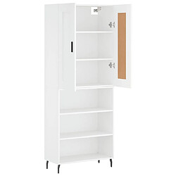 Avis vidaXL Buffet haut Blanc 69,5x34x180 cm Bois d'ingénierie