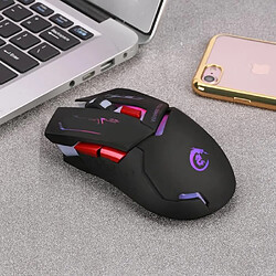 ouniondo® souris sans fil pour ordinateur portable gaming gamer 2.4G réglable 2400 DPI optique pour ordinateur PC portable BK