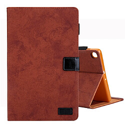 Wewoo Housse Coque Pour Galaxy Tab A Etui à rabat horizontal en cuir de style affaires 8.0 2019 / T290avec supportfente cartecadre photo et fonction sommeil / réveil Marron