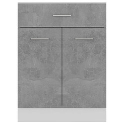 Acheter vidaXL Armoire de plancher à tiroir Gris béton Bois d’ingénierie