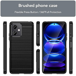 Htdmobiles Coque pour Xiaomi Poco X5 5G / Redmi Note 12 5G - housse etui silicone gel carbone + film ecran - NOIR