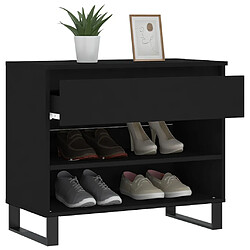 Acheter Maison Chic Armoire à Chaussures Noir,Meuble de Rangement à Chaussures 70x36x60 cm Bois d'ingénierie -MN63837