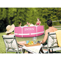 Acheter Piscine tubulaire Metal Frame Pink ronde 2,44 x 0,76 m (avec filtration) - Intex