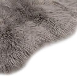 Avis Decoshop26 Tapis 60 x 90 cm Peau de mouton synthétique Gris clair DEC024047