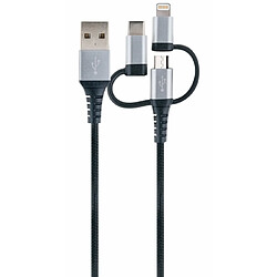 SCHWAIGER LKU 100 CÂBLE USB 1,5 M 2.0 USB A MICRO-USB B NOIR, ARGENT (