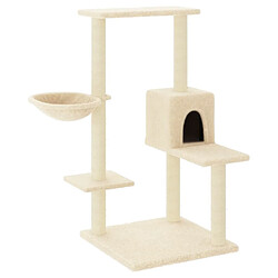 Arbre à chat avec griffoirs,niche pour chat en sisal Crème 95 cm -MN78413