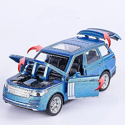 Universal 1:28 Modèle de voiture en alliage SUV CASSE SIMULATION SIME Toy Sound et Toys Light For Kids Gift (Bleu)