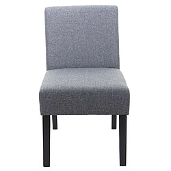 Avis Mendler 6x chaise de salle à manger HWC-F61, fauteuil lounge, tissu/textil ~ gris foncé