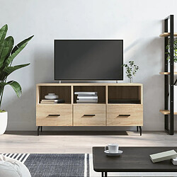 vidaXL Meuble TV chêne sonoma 102x36x50 cm bois d'ingénierie