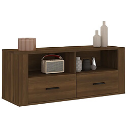 Acheter Maison Chic Meuble TV scandinave - Banc TV pour salon Chêne marron 100x35x40 cm Bois d'ingénierie -MN94208