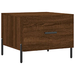 vidaXL Table basse Chêne marron 50x50x40 cm Bois d'ingénierie