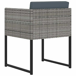 Maison Chic Salon de jardin 9 pcs + coussins - Mobilier/Meubles de jardin - Table et chaises d'extérieur Résine tressée Gris -MN38622 pas cher