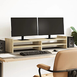 vidaXL Support de moniteur chêne sonoma 100x27x20 cm bois d'ingénierie