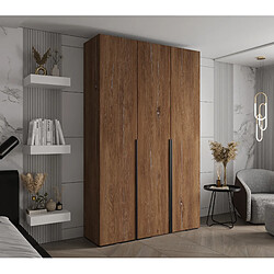 Abiks Meble Armoire Inova 1 À Portes Battantes 236,7/150/47 3 Portes (marron/nero)