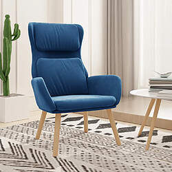 vidaXL Chaise de relaxation Bleu Velours