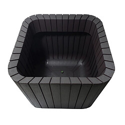 Keter Pot de fleur Cube Wood Planter L marron aspect bois pas cher