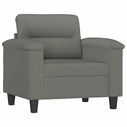 Avis Maison Chic Ensemble de canapés 3 pcs coussins, Canapé droit Sofa pour Salon Gris foncé Tissu microfibre -GKD354053