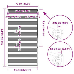 vidaXL Store zèbre blanc 70x150 cm largeur du tissu 65,9 cm polyester pas cher