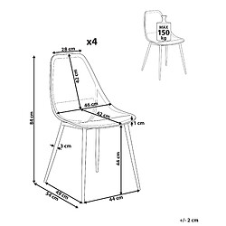 Avis Beliani Lot de 4 chaises HAZELTON Beige