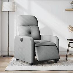 Maison Chic Fauteuil Relax pour salon, Fauteuil inclinable électrique Gris clair Tissu -GKD82168