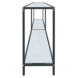 Avis vidaXL Table console Blanc 220x35x75,5 cm Verre trempé