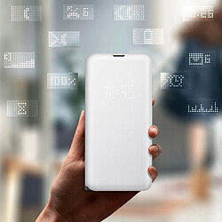 Avis Housse Galaxy S10e LED View Cover Original Samsung + porte-carte - Blanc