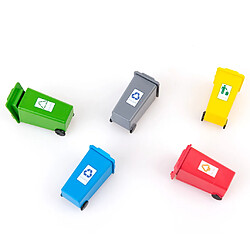 5 Pièces 5 Couleurs En Plastique Enfants Camion Poubelle Poubelle Jouet Crayon Tasse 1: 100 pas cher