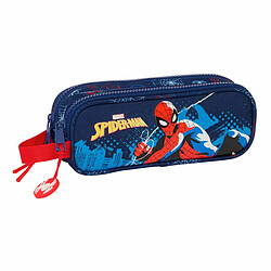 Spiderman Trousse Fourre-Tout Double Spider-Man Neon Blue marine 21 x 8 x 6 cm