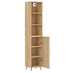 Avis vidaXL Buffet haut Chêne sonoma 34,5x34x180 cm Bois d'ingénierie