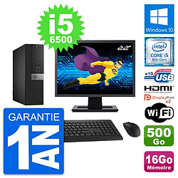 PC Dell 5040 SFF Ecran 22" i5-6500 RAM 16Go Disque 500Go HDMI Windows 10 Wifi - Occasion