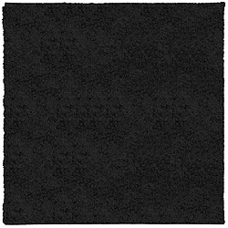 vidaXL Tapis shaggy PAMPLONA poils longs moderne noir 160x160 cm