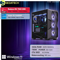 Sedatech PC Gamer • Intel i5-14400F • RX 7900 GRE • 32Go DDR5 • 2To SSD M.2 • Windows 11