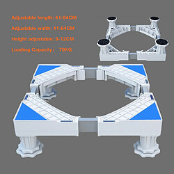 Support Réglable De Base De Réfrigérateur Stable De Support De Machine à Laver 4 Pieds Forts Blancs pas cher