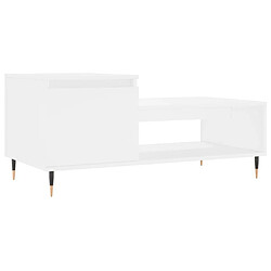 Maison Chic Table basse,Table Console Table d'appoint, Table pour salon Blanc 100x50x45 cm Bois d'ingénierie -MN89053