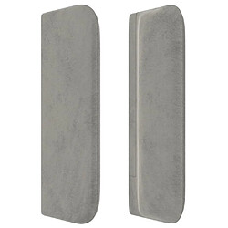 Acheter Maison Chic Tête de lit moderne avec oreilles pour chambre - Décoration de lit Gris clair 103x16x78/88 cm Velours -MN16564