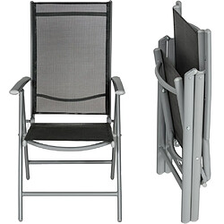 Avis Helloshop26 Lot de 2 chaises de jardin pliantes noir/gris 2208271