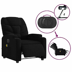 Maison Chic Fauteuil Relax pour salon, Fauteuil de massage inclinable électrique Noir Tissu -GKD90391 pas cher